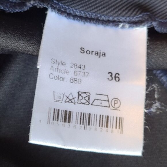 RAFAELLO ROSSI SORAJA SKINNY STRETCH KNIT PANTS WELT POCKETS ANKLE CROP sz 36 - Picture 9 of 10